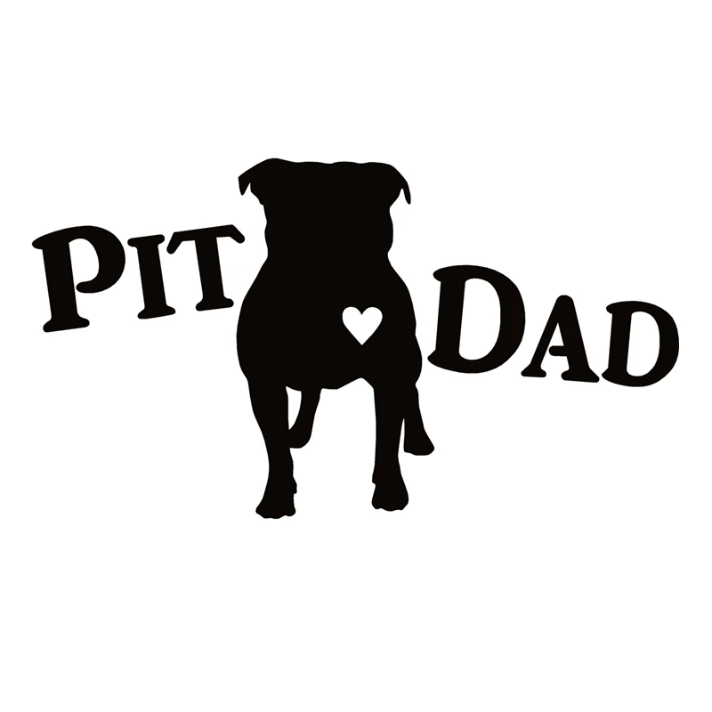 40707 # наклейки на авто Пит-папа Pitbull Dog Heartbeat водонепроницаемые машину наклейка для