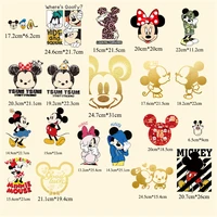 Mickey Minnie Mouse Iron on Transfers Clothing Patches DIY Sewing Clothes Bag Decration Disney Cartoon Sticker Kid Child Gift