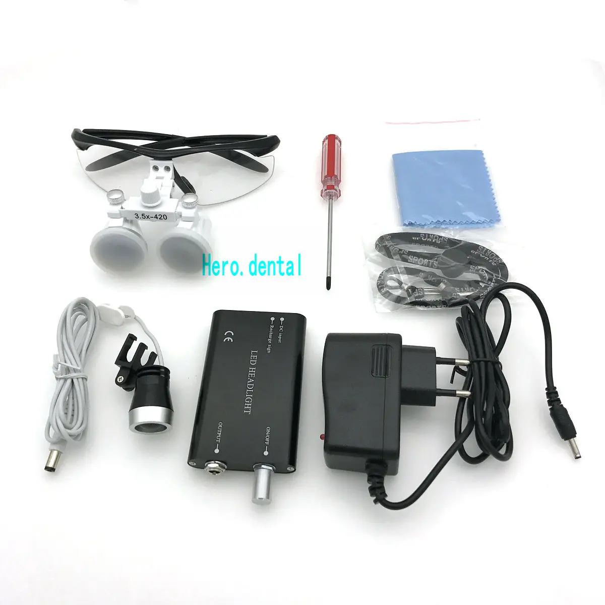 Стоматологические лупы 3 5X420 мм хирургические очки светодиодный светильник на