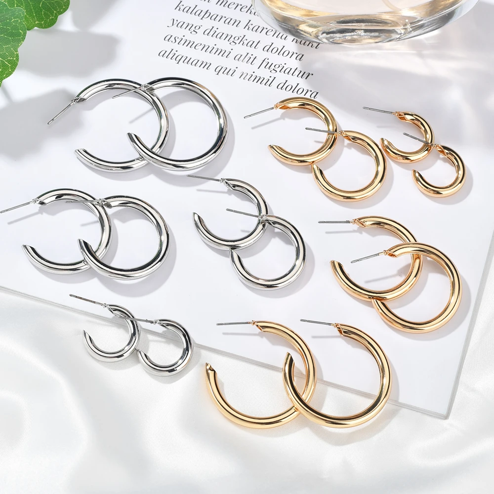 Японские и корейские креативные серьги в форме C для женщин девушек модные