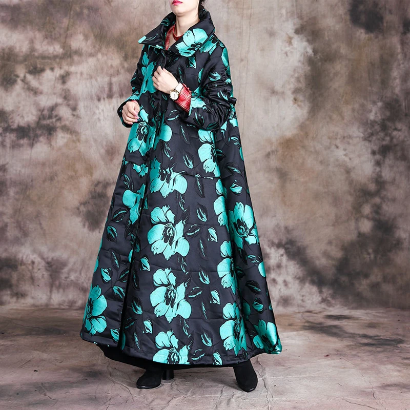 Длинная куртка парка в винтажном стиле зимнее пальто женская одежда новинка 2019