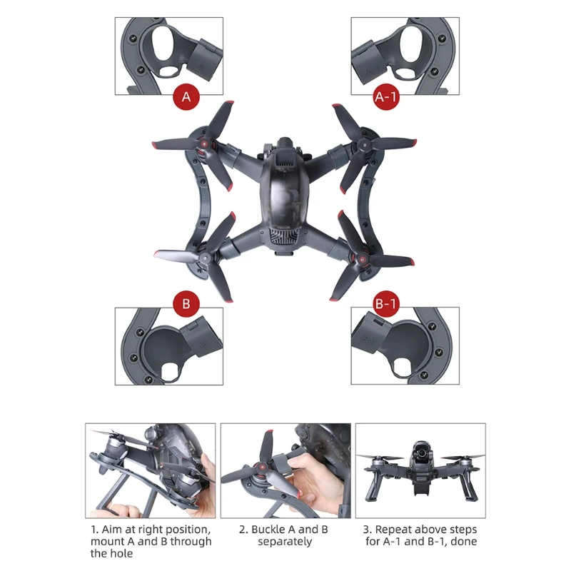 

Heigtening Landing Gear for FPV Combo Drone Extension Support Bracket Safe Landing Cover Gimbal Protector Accessory