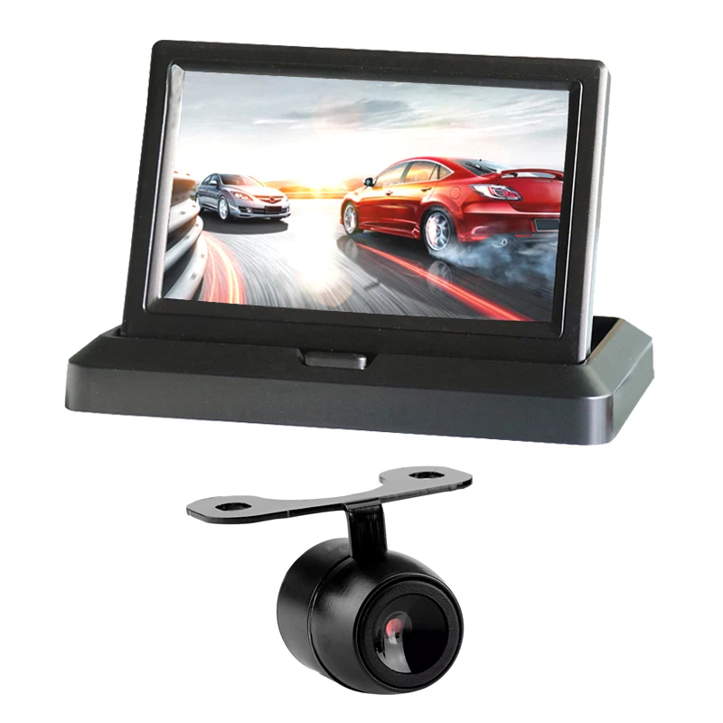 Автомобильный дисплей 5 0 дюйма цветной HD CCD дюймов складной Новый цифровой экран