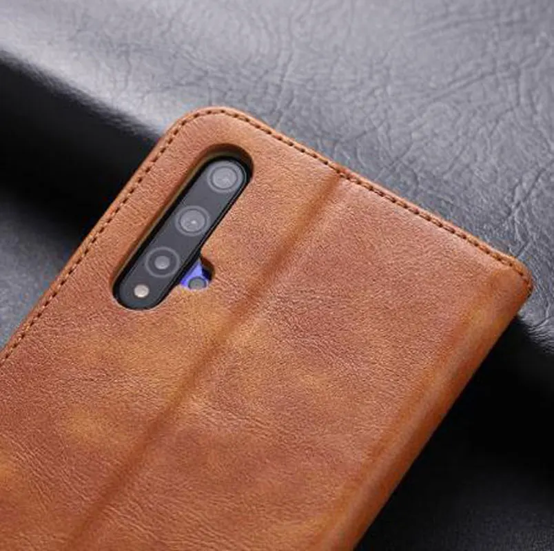Роскошный мягкий чехол из ТПУ для Huawei Nova 5T Кожаные чехлы-книжки с откидной