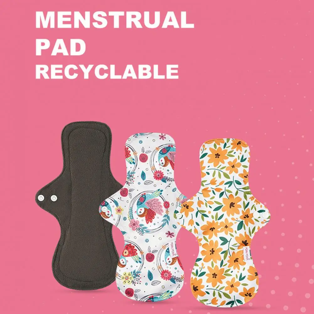 

Менструальные прокладки из органического бамбука, женские Моющиеся Многоразовые гигиенические прокладки, хлопчатобумажные прокладки, жен...