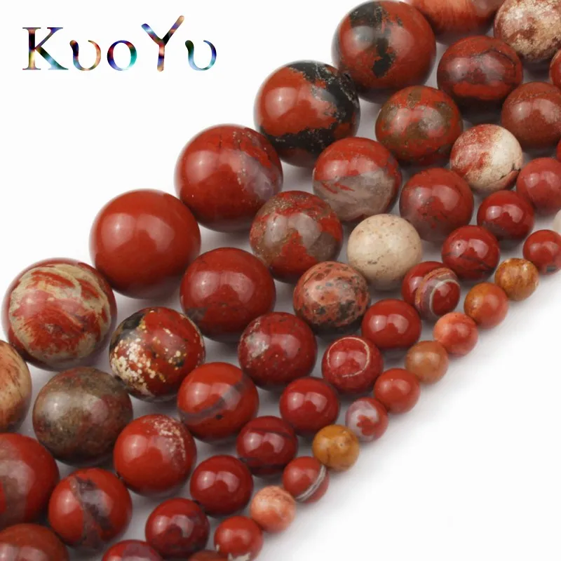 Красные яшмы из натурального камня круглые свободные шарики для изготовления