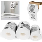 Креативная забавная туалетная бумага для ванной комнаты, туалетная бумага с президентом Дональдом Трампом, забавная бумага для розыгрыша, шутка, Прямая поставка, Подарочная салфетка