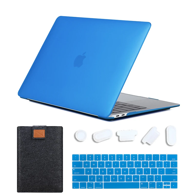 Matte Dark Blue MTT матовый чехол для ноутбука Macbook Pro 13 15 дюймов Жесткий Чехол для mac book Air Pro retina 11 12 13 15 Сенсорная панель сумка для ноутбука - Цвет: Matte Dark Blue