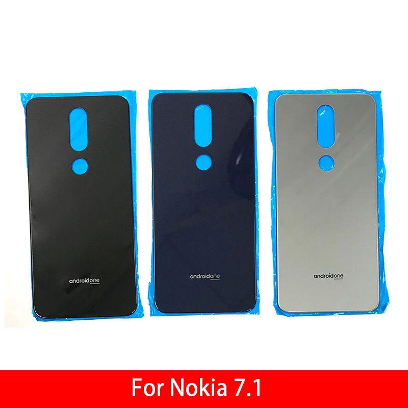 Новое заднее стекло задняя крышка для Nokia 7,1 корпус батарейного отсека задняя крышка батарейного отсека