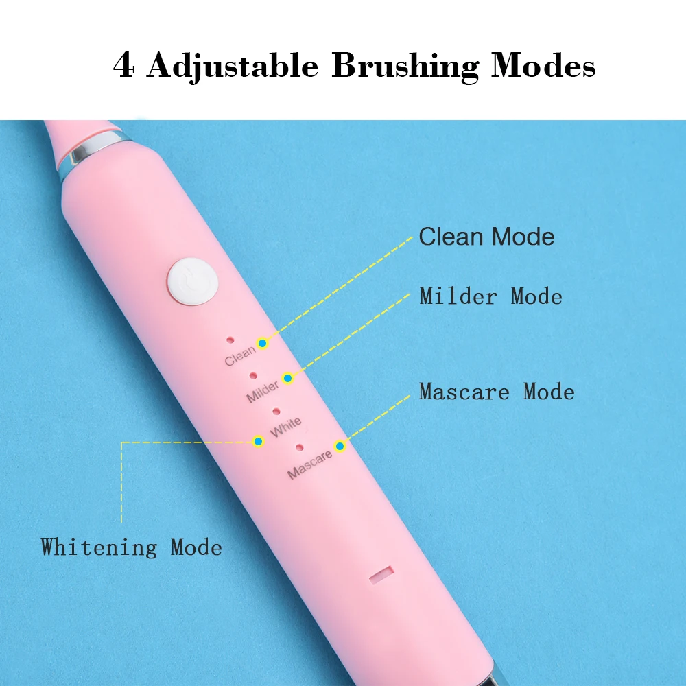 

Powerful Ultrasonic Sonic Electric Toothbrush USB Charge Rechargeable Tooth Brushes Washable Electronic Whitening Teeth Brush