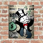 HD печать, монополия, картина маслом, Декор для дома, возьмите деньги и запустите картину на холсте, Картина на холсте