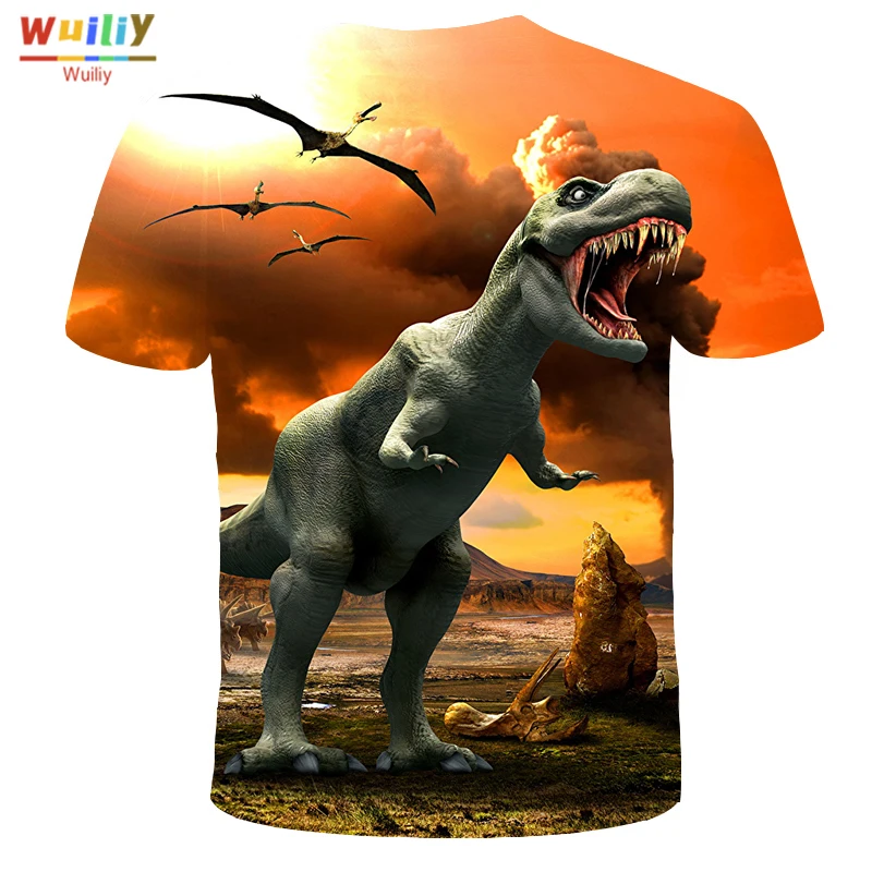 

Men's Animals T Shirt 3D Print Dinosaur TShirts Summer Graphic Tees Pattern Women/Men Novelty Streetwear Tops