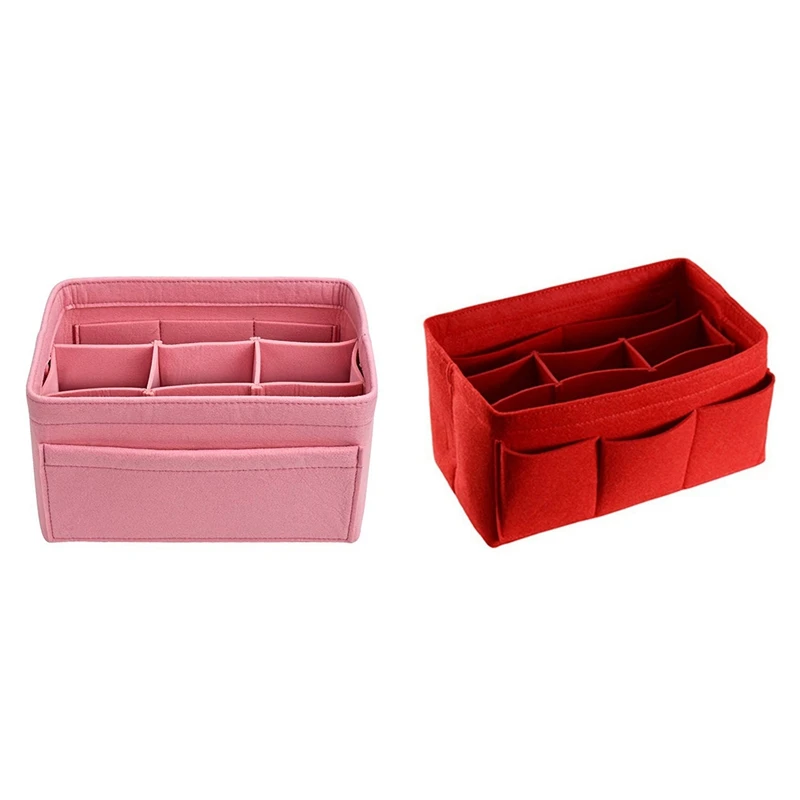 2 шт. войлочная сумка для хранения косметики дома небольшие предметы органайзер