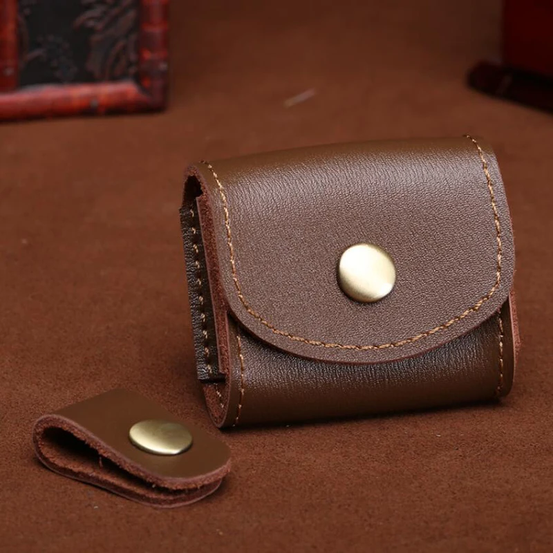 

Mini Fashion Coin Purse Vintage Men Women Genuine Leather Wallet Multifunctional Female Small Coin Bag Key Pocket Wallets
