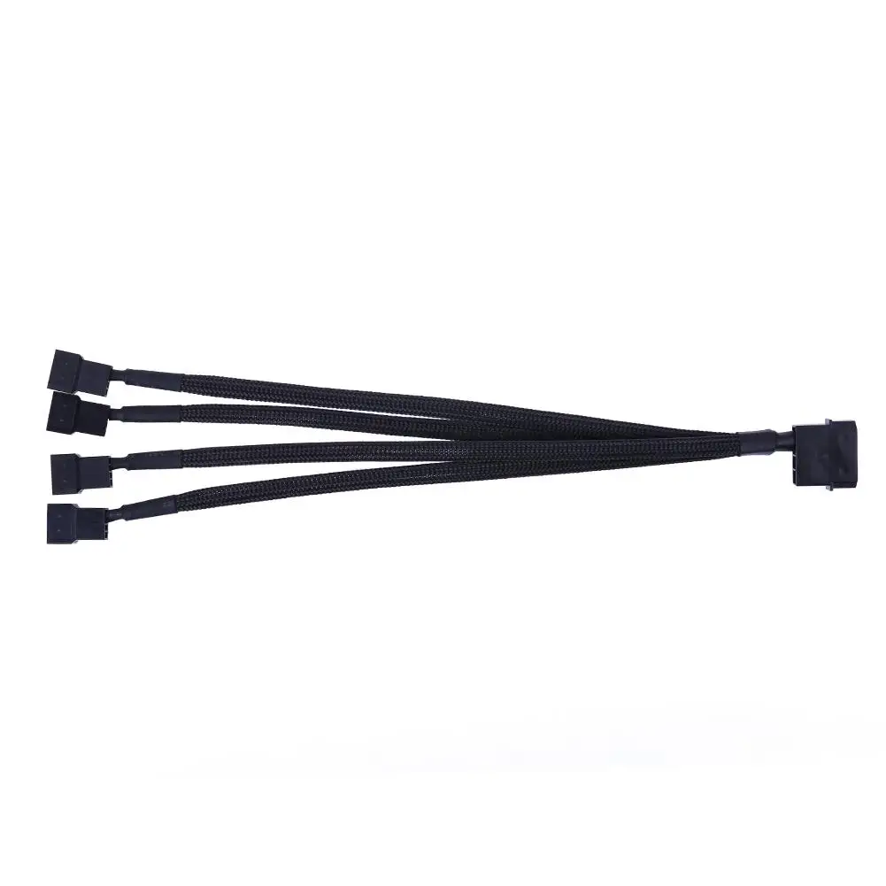 

4-контактный IDE Molex к 4-портовому 3Pin/4pin кабелю питания, черная втулка, охлаждающий шнур питания, штепсельная вилка, охлаждающий провод для ПК
