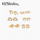 Серьги-гвоздики из эпоксидной смолы и акрила, новинка 2021