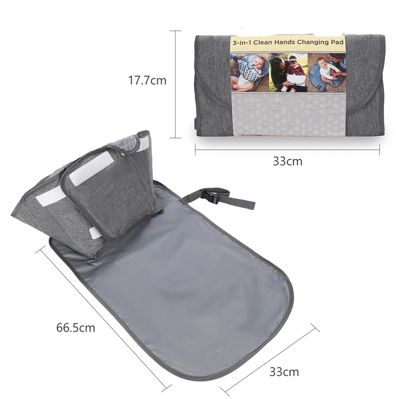 

Changing Pad Waterproof Baby Changing Mat Clean Hands Diaper Clutch Diaper Changes Convenient Shield Environmental Portable