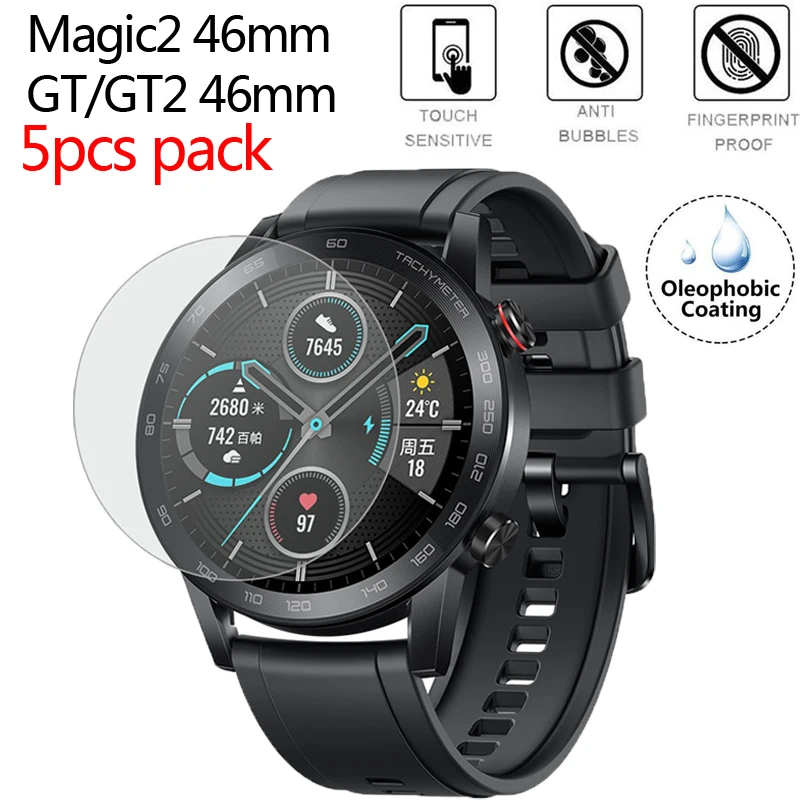 5 шт. для Huawei Watch GT2 46 мм/GS Pro/GT 2E /Honor magic2 мм закаленное стекло Защита экрана 9H 2.5D