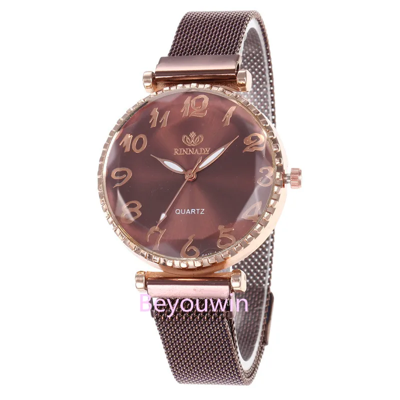 100 шт./партия хит продаж женские часы с магнитной застежкой сетчатые для женщин