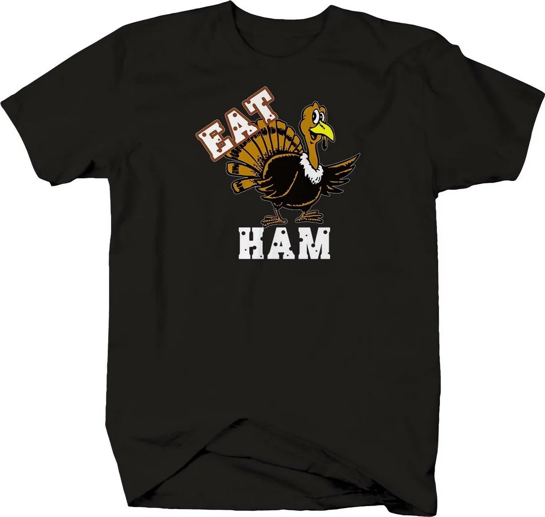 Eat Ham/футболки на День Благодарения с изображением индейки футболки принтом