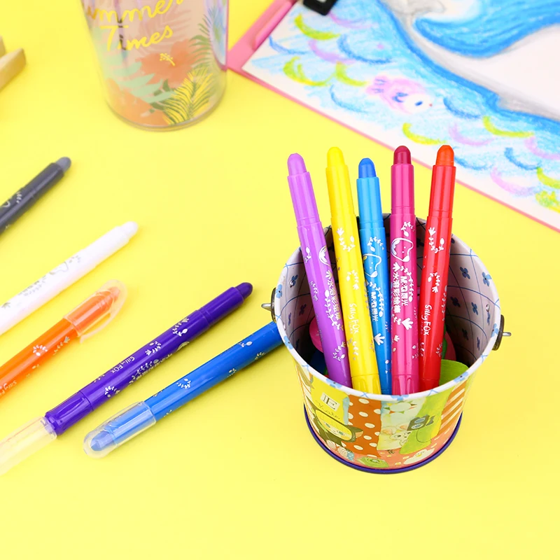 

M&G 24/36/48 Colors Twistable Washable Crayons Andstal Watercolor School Oil Pastel Colores for kids Wax Crayon aquarelle pen