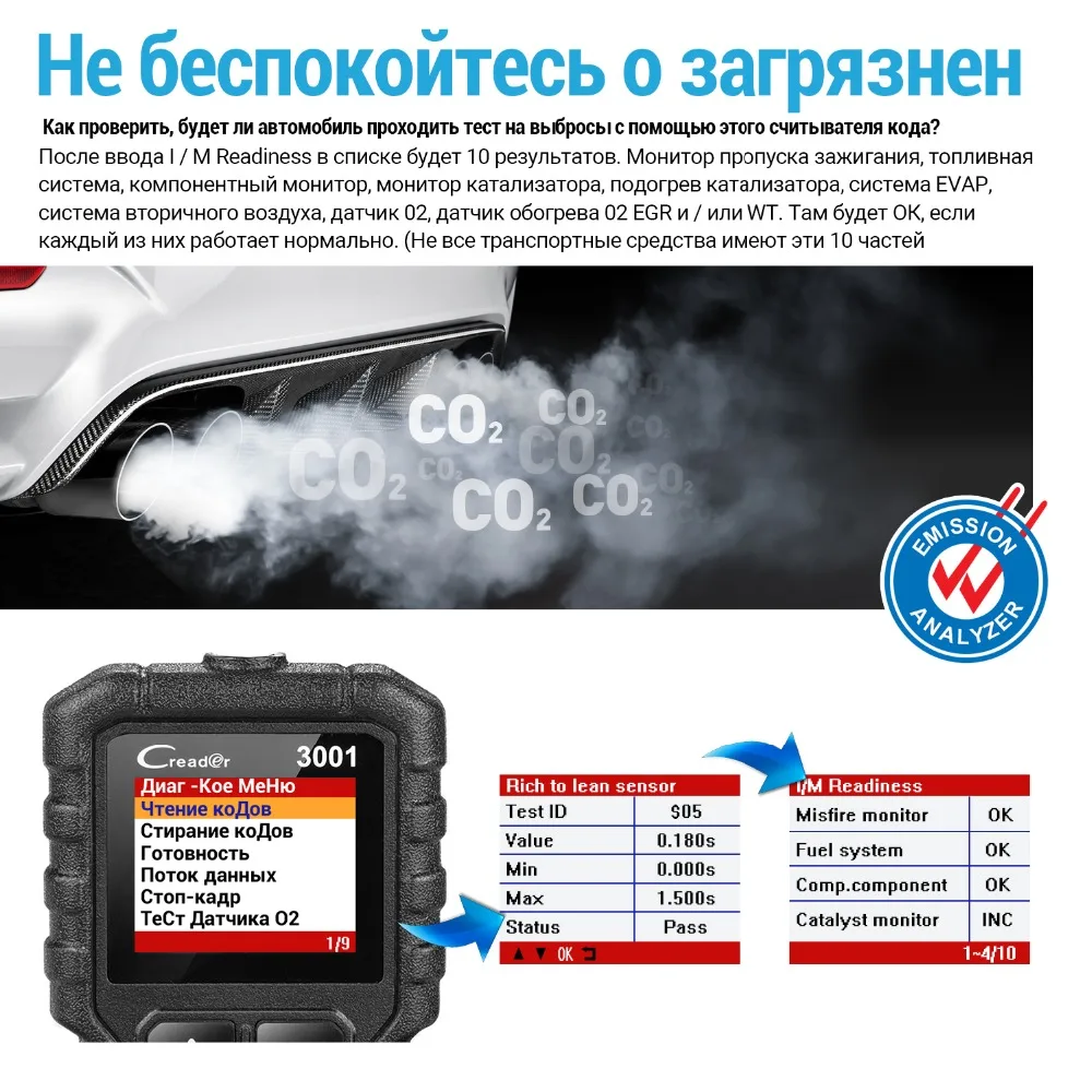 LAUNCH X431 CR3001 Full OBD2 Scanner Launch Creader 3001 OBD II/EOBD Engine Code Reader Car Diagnostic tool PK ELM327 Scan tool