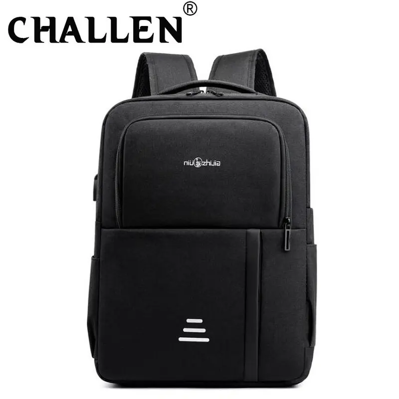 Мужской деловой рюкзак для ноутбука вместительный водонепроницаемый улицы