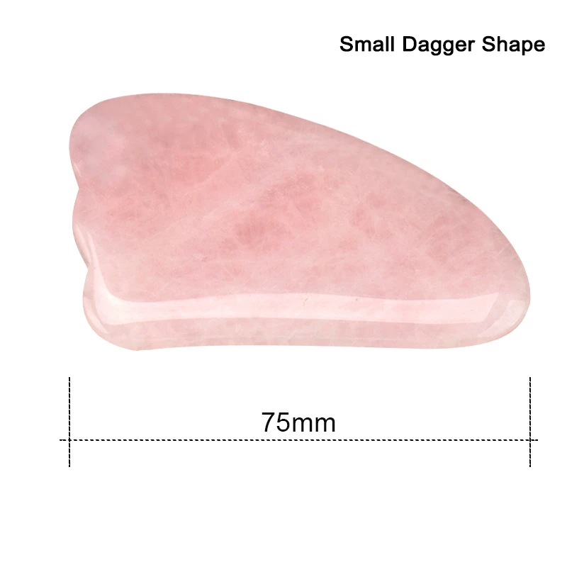 Small dagger Розовый кварц Китайская традиционная гуаша Нефритовая доска массажер для тела кристалл энергетический камень скребок для кровообращения забота о здоровье - Цвет: Small dagger