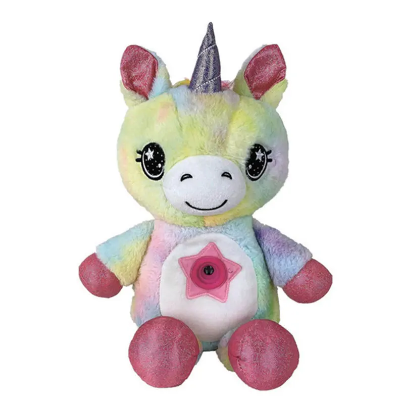 Детское Мягкое Животное со светильником проектор Звездное небо успокаивающий