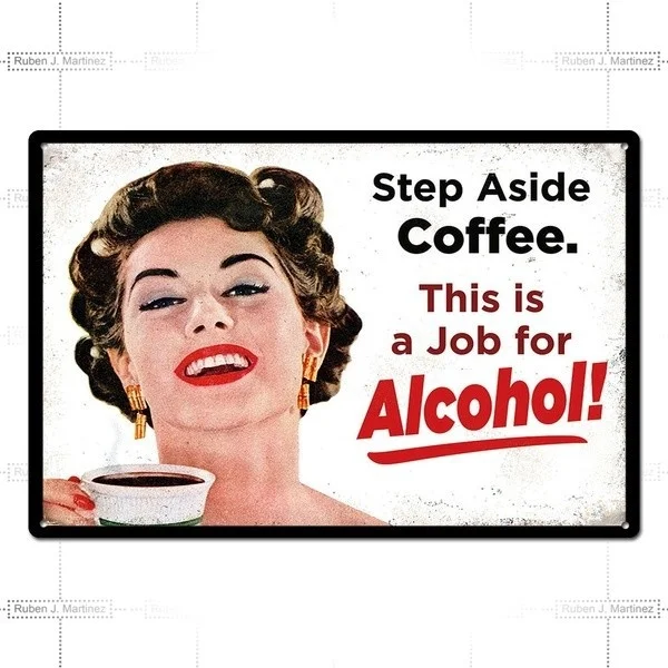 

Retro tin paintings Funny Alcoho Tin Sign Metal Sign Metal Poster Metal Decor Wall Sign Wall Poster Wall Decor , Home