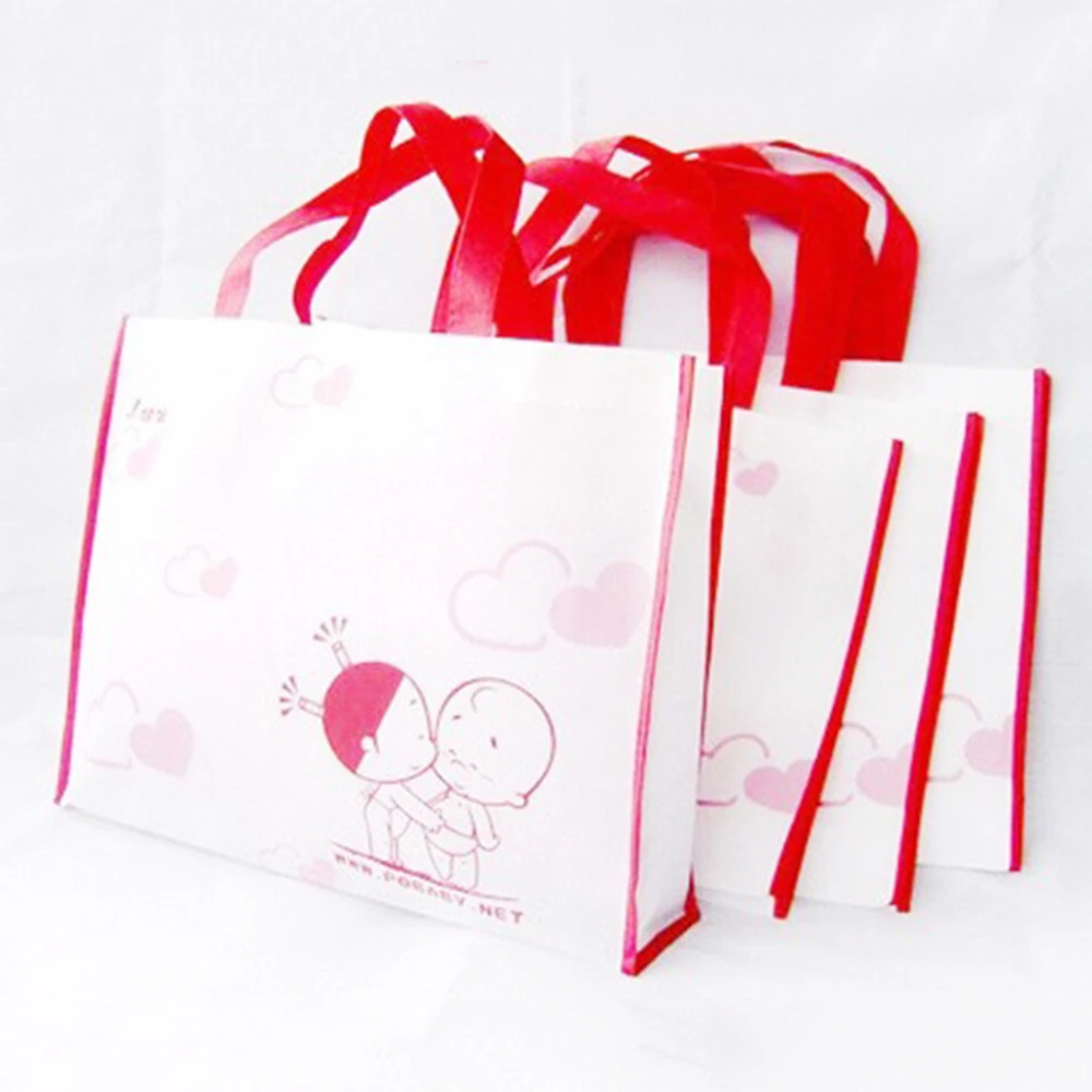 

[Free Logo] bg012 500pcs/lot company logo customized printing gift/promotional non woven bag, 45x35x10cm,wholesale