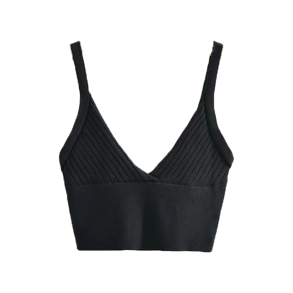 

2021 summer new women's three-color vest style tube top beautiful back knitted suspender bottoming top