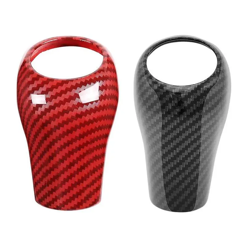 

2 Colors Carbon Fiber Gear Shift Knob Cover Trim Car Shift Class Fit Car CLS Knob Gear Cover Accessories Styling For GLK X1Q7