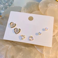 2021 new joker fashion lovely sweet small stud earrings contracted temperament heart modelling fresh women earrings jewelry
