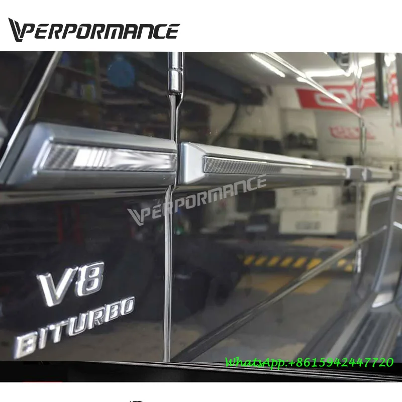 W463 G500 G55 G63 B800 B900 карбоновая боковая формовочная отделка(10 шт.) Боковая формовочная крышка W463 дверная полоса