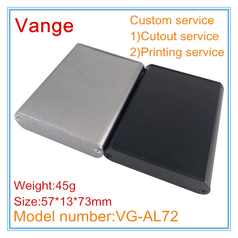 2pcs/lot portable project box 57*13*73mm 6063-T5 aluminum case enclosure diy for electronic PCB equipment | Обустройство дома