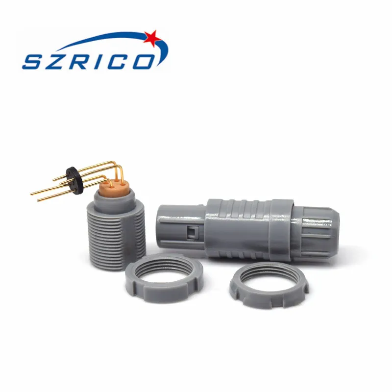 

2P 4 5 6 7 Pin Long Bend needle plug and socket Plastic Connector for Medicine