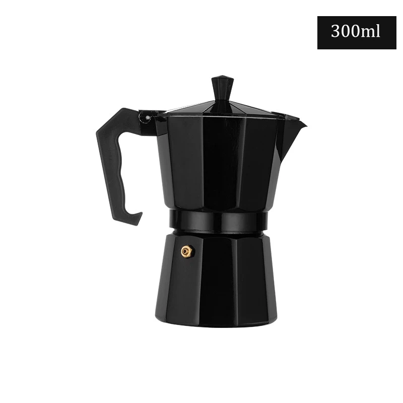 Кофеварка GUNOT, алюминиевый кофейник Mocha, кофейник для эспрессо, кофейник, кофейник для эспрессо, Кофеварка - Цвет: Black 300ml