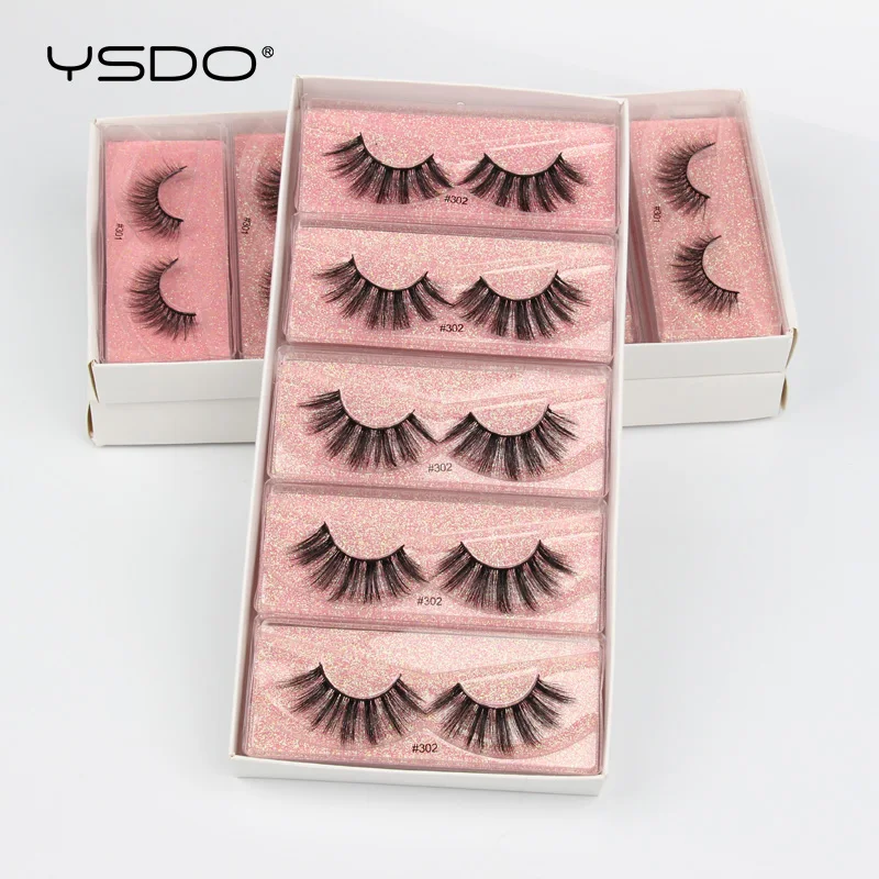 YSDO Lashes Wholesale 10/20/30/50/100 Pairs Mink Eyelashes Natural Long Faux 3D Makeup Thick False In Bulk | Красота и здоровье