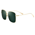 Солнцезащитные очки женские квадратные, из сплава UV400, темно-зеленые