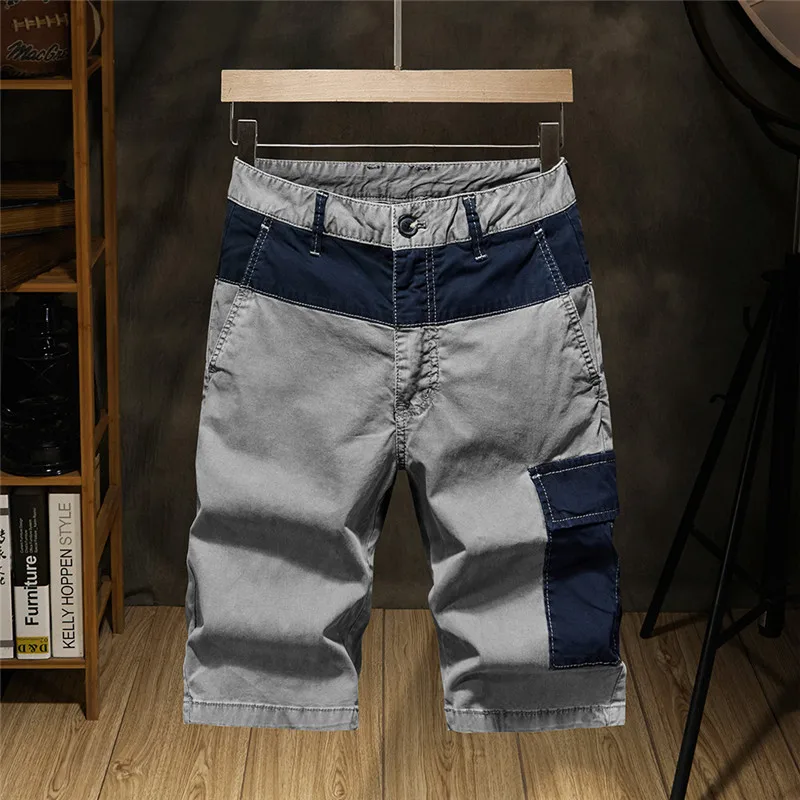 

Summer 2021 Quality men's cargo shorts Casual loose multi-pocket cotton shorts Brand men's clothing