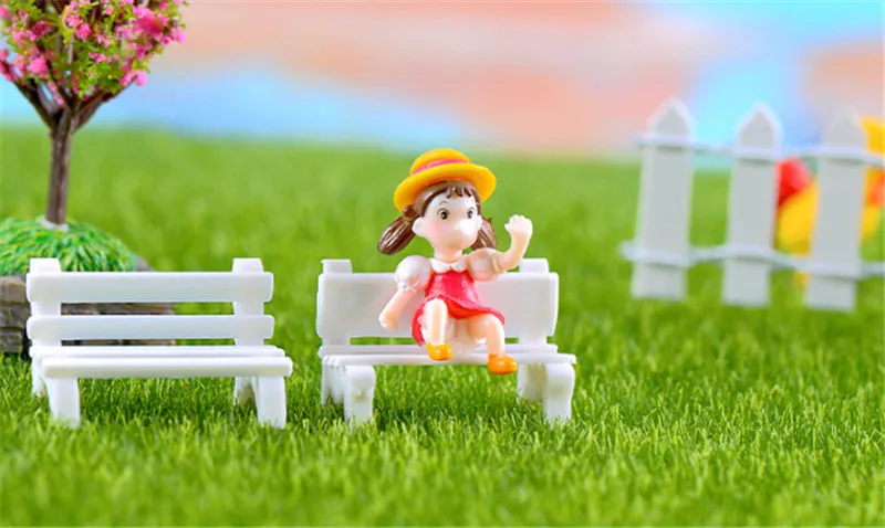 1 шт. миниатюрный скамья табуреты микро пейзажи стул из смолы бонсай суккулентов