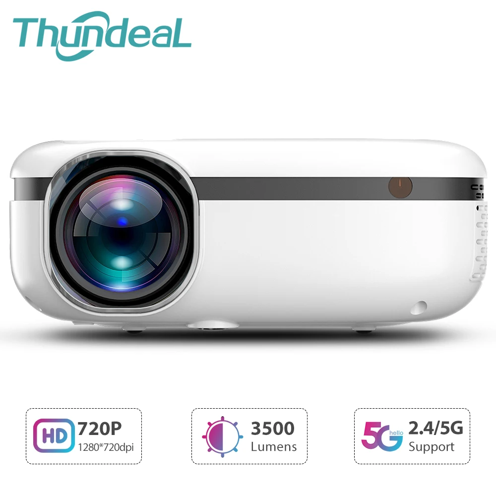 

ThundeaL TD92 5G WiFi Mini Projector for 1080P Video Beamer Smart Phone Mirroring Airplay Portable Home Theater 720P Projectors