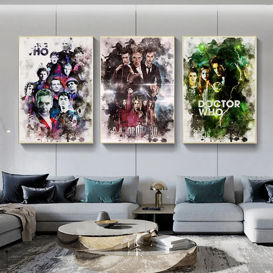 Британская научная фантастика фильм Доктор Кто картины холст живопись