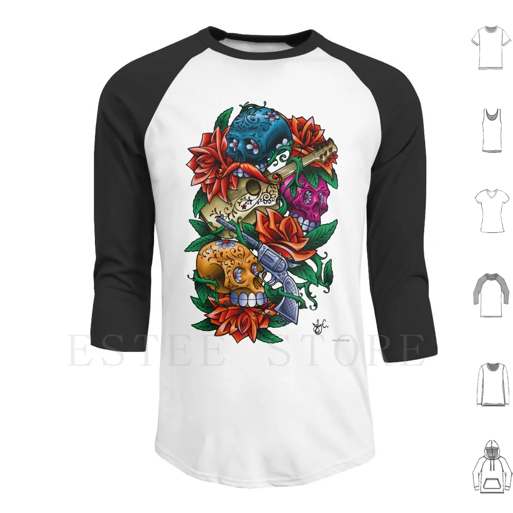 Толстовки с длинным рукавом и изображением дня мертвецов