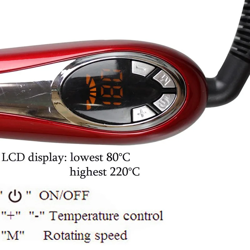ЖК электрические профессиональные керамические щипцы для завивки волос