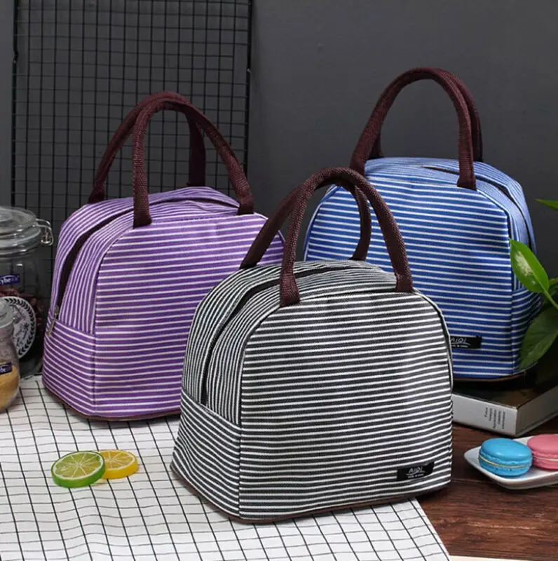 

Cooler Insulated Canvas Picnic Portable Lunch Bag Box for unisex Thermal Food UK