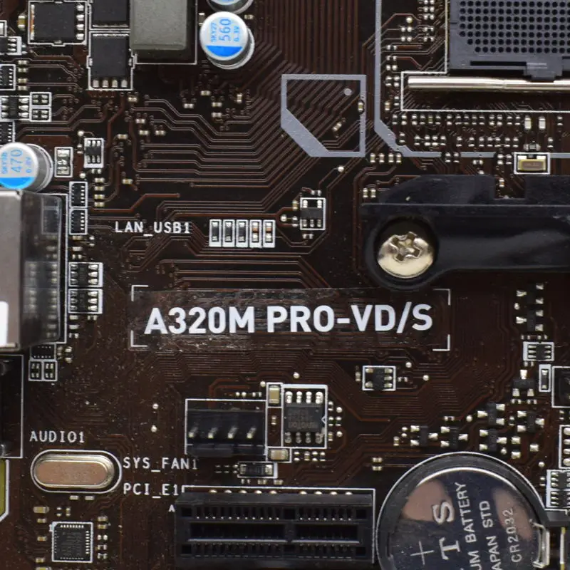 MSI A320M PRO-VD/S Motherboard AM4 Support Ryzen 5 1600x 3600x Cpus AMD A320 DDR4 32G PCI-E 3.0 VGA DVI SATA3 6×USB3.1 Micro ATX |