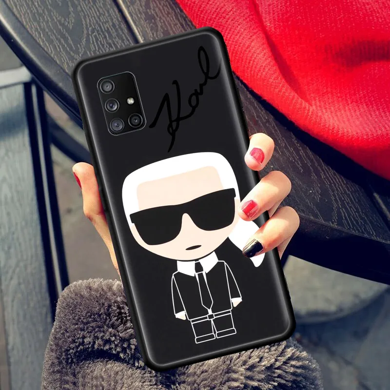 

Lagerfeld-designer luxury brand KARLS Cell Phone Case for Samsung Galaxy A50 A10 A70 A30 A40 A20s A10s A10e A80 A90 A51 5G Cover