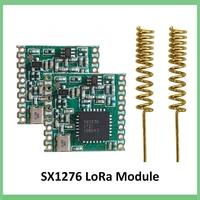 2pcs 868mhz super low power rf lora module sx1276 chip long distance communication receiver iot transmitter spi iot2pcs antenna